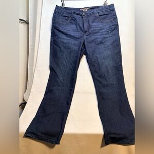 Melissa McCarthy Seven7 Dark Blue Slim Bootcut Jeans size 18 Dark Wash